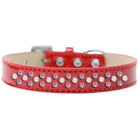 UNCONDITIONAL LOVE Sprinkles Ice Cream Pearl & Light Pink Crystals Dog CollarRed Size 16 UN797360